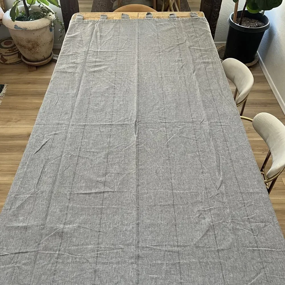 Ikea LENDA Light Gray Curtains 2 Panels Cotton 55